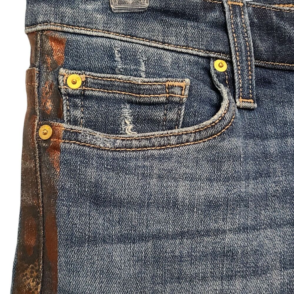 Joe's Jeans Women's High Rise Size 28 Flawless The Charlie Metallic - Picture 2 of 16